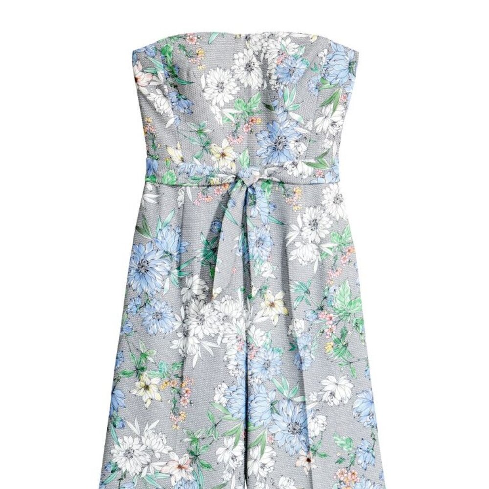 H&M Strapless Floral Jumpsuit Size 14